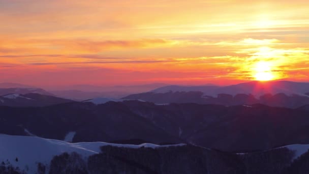 カルパチア山脈の冬 美しい風景 — ストック動画