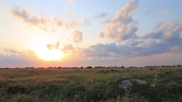 Felhők Mozgása Rét Felett Time Lapse Videó — Stock videók