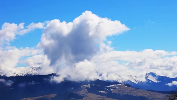 Lapso Tempo Lago Sinevir Nas Montanhas Carpatian — Vídeo de Stock