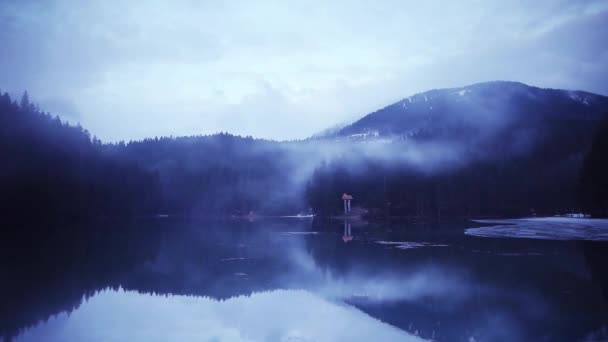 Zeitraffer Teknisk Tid Förfaller Vid Sinevir Sjön Carpatian Bergen — Stockvideo