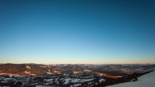 Desfasamento Tempo Inverno Nas Montanhas Carpatian — Vídeo de Stock