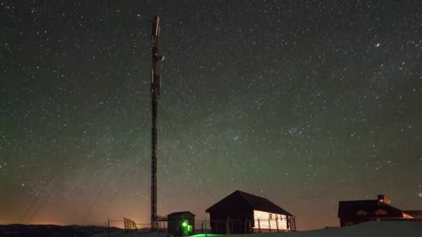 Torre Durante Noite — Vídeo de Stock