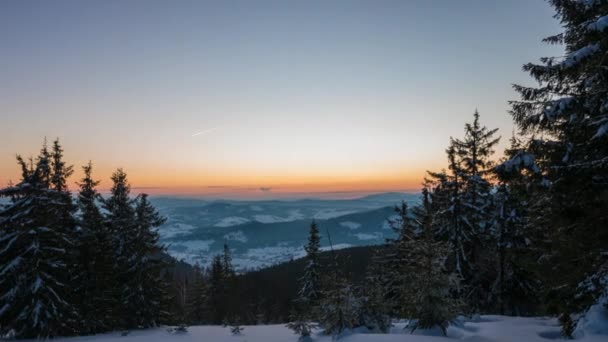 Ziemia Zimowa Piękny Krajobraz Szerokim Widokiem Uhd — Wideo stockowe