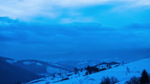 Una Fuerte Tormenta Nieve Invierno — Vídeos de Stock