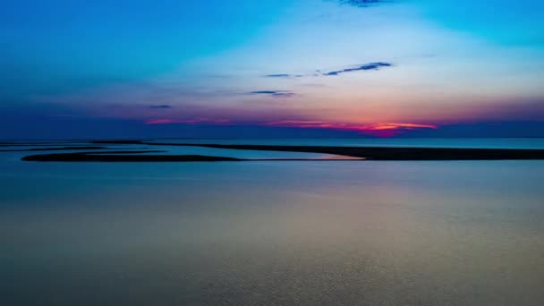 Время Восхода Солнца Озере Сиваш Время Сфотографировано Камеру Nikon D800 — стоковое видео
