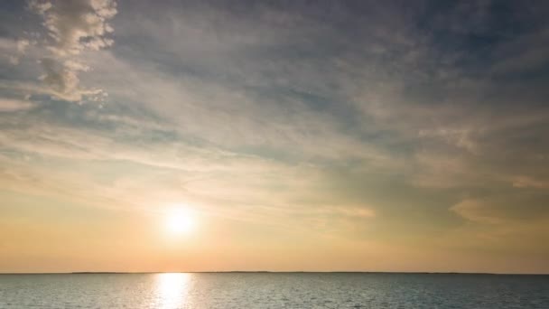 Verão Nascer Sol Tempo Lapso Lago Syvash Timelapse Fotografado Câmera — Vídeo de Stock