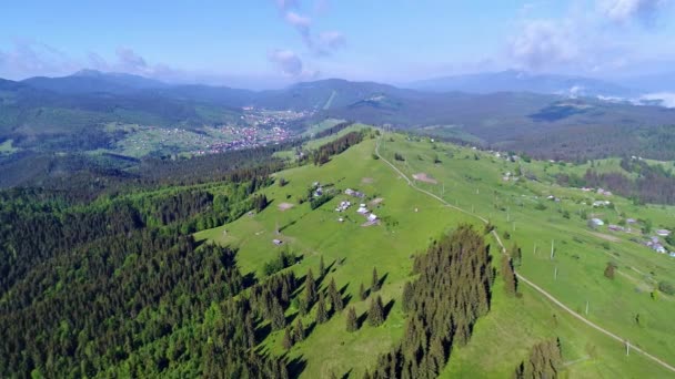 Paesaggio Paesaggistico Montagna Carpatian — Video Stock