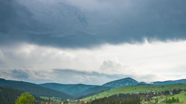 Lapso Tempo Verão Montanhas Carpatian Timelapse Fotografado Câmera Nikon D800 — Vídeo de Stock