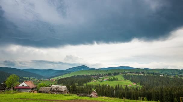 Décalage Horaire Été Dans Les Montagnes Carpatiennes Timelapse Photographié Sur — Video