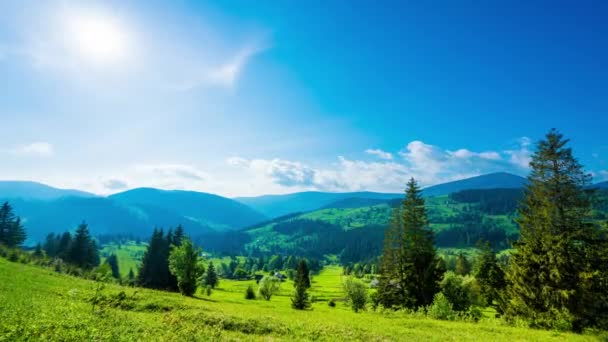 Nuages Temporels Déplaçant Dessus Des Forêts Pins Des Hautes Terres — Video