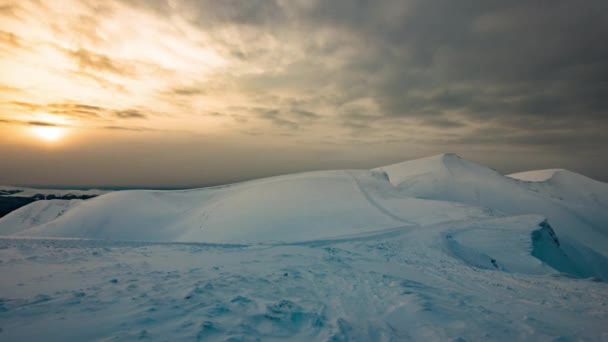 Vackra Berg Solig Morgon Berg Himlen — Stockvideo