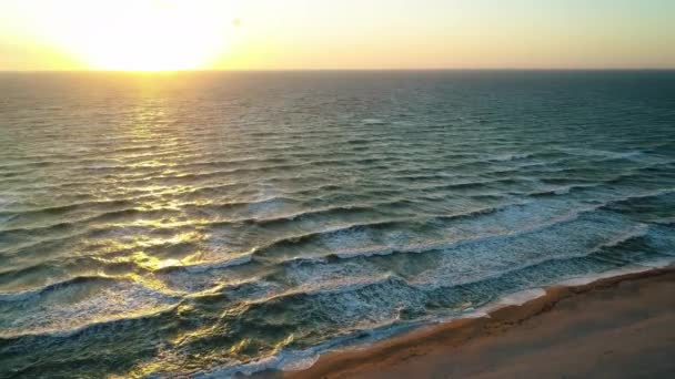 美しい朝の海の波 — ストック動画
