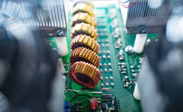 Factory machines of large-sized industrial equipment are manufactured at a specialized factory. Concept of industrial and medical equipment of a new generation