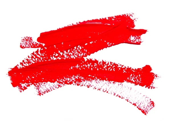Coups rouges du pinceau isolé — Photo
