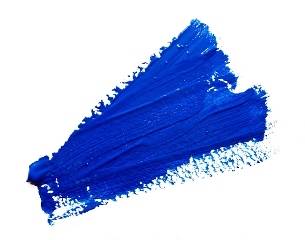 Pinceladas azuis do pincel isoladas — Fotografia de Stock