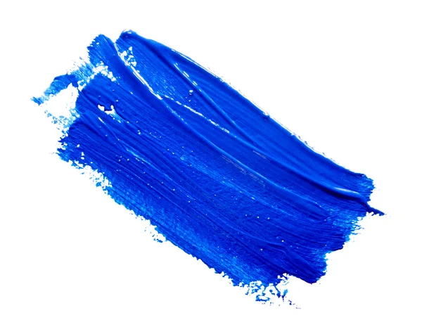 Pinceladas azuis do pincel isoladas — Fotografia de Stock