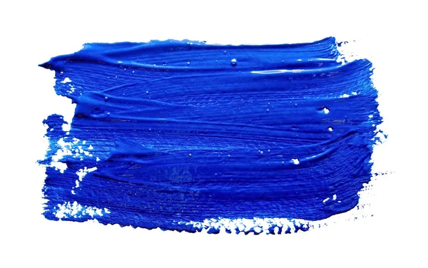 Синие штрихи кисти изолированы — стоковое фото