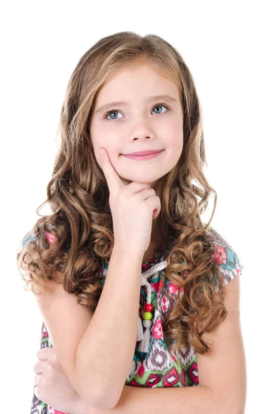 Portret van schattige dromend meisje — Stockfoto