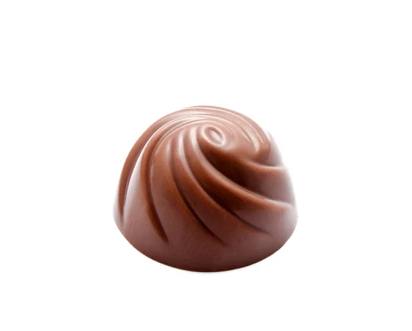 Γλυκά σοκολάτα καραμέλα που απομονώνονται σε λευκό — Φωτογραφία Αρχείου