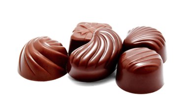 Çikolata şekerleme tatlılar ürün yelpazesine izole