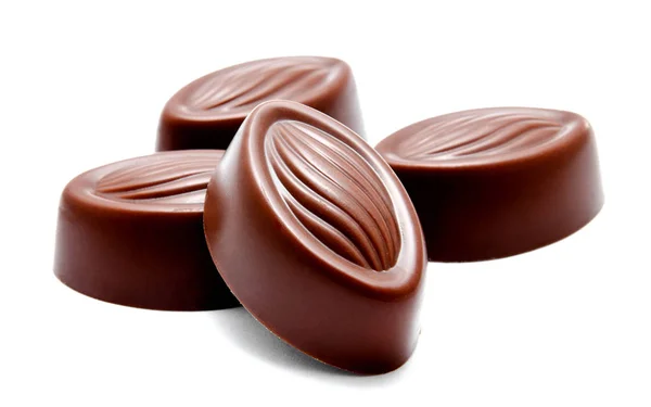 Cukorka, csokoládé édességek széles választékát elszigetelt — Stock Fotó