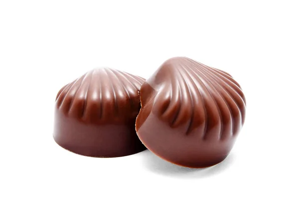 Berbagai macam permen cokelat yang diisolasi — Stok Foto