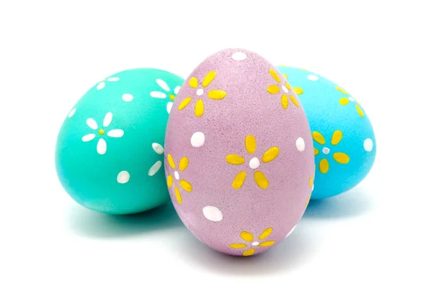 Perfect colorful handmade easter eggs isolated — Stock Photo, Image