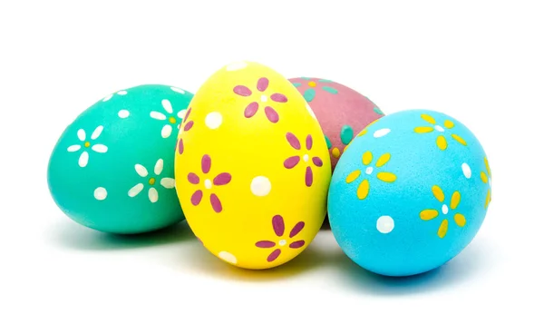Ідеальні барвисті великодні яйця ручної роботи ізольовані — стокове фото
