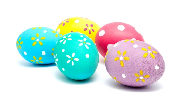 Tökéletes színes kézzel húsvéti tojás elszigetelt — Stock Fotó