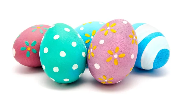 Perfect colorful handmade easter eggs isolated — Stock Photo, Image