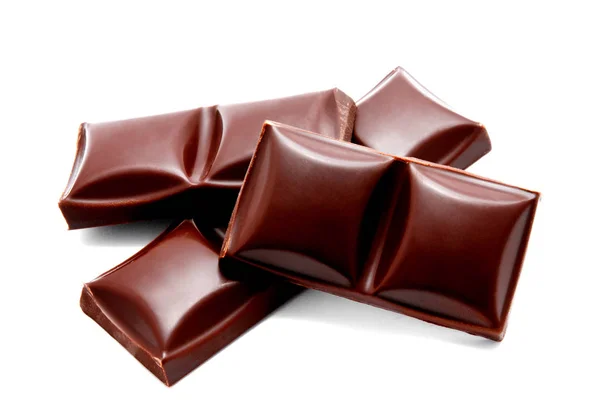 Tmavé čokoládové tyčinky zásobníku izolované — Stock fotografie