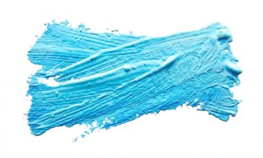  Turkuaz ışık mavi darbeleri izole boya fırça 