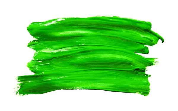 Malovat štětcem tahu textury zelené akvarel — Stock fotografie