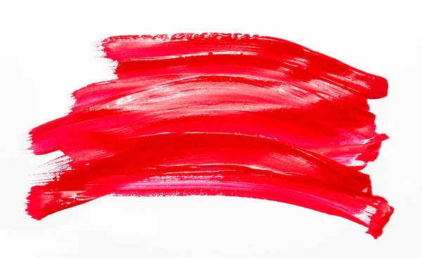 Paint brush stroke texture aquarelle rouge — Photo