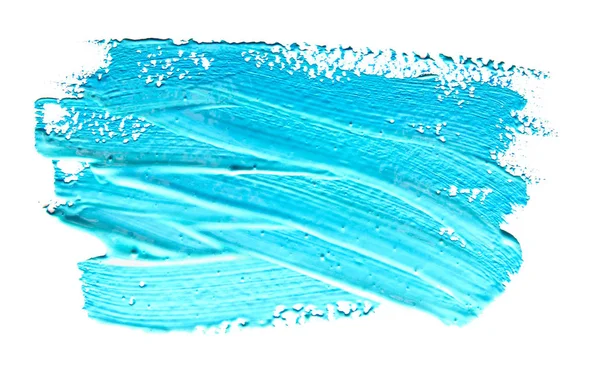 페인트 브러시의 청록색 빛 파란색 선 — 스톡 사진