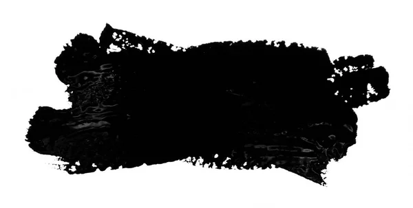 Pinceladas negras del pincel aisladas — Foto de Stock