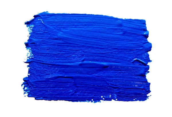 Blaue Striche des Pinsels isoliert — Stockfoto