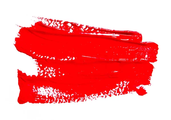 Coups rouges du pinceau isolé — Photo