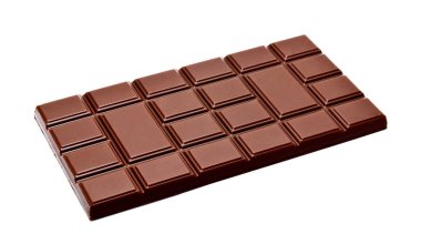 Koyu süt bütün çikolata beyaz izole 