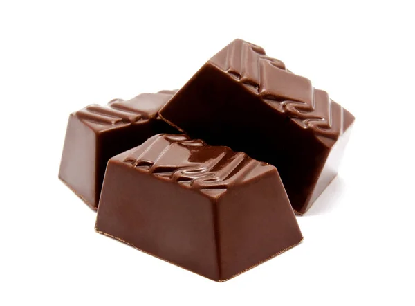 Assortiment de bonbons au chocolat bonbons isolés sur un blanc — Photo