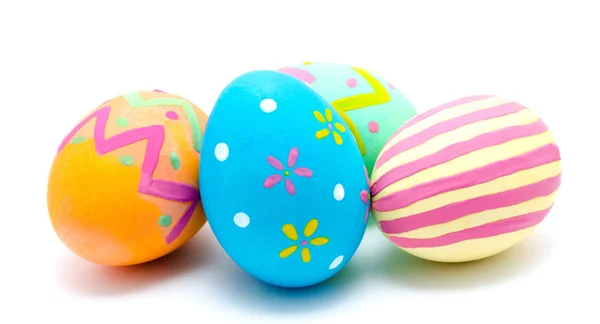 Perfect colorful handmade easter eggs isolated — Stock Photo, Image