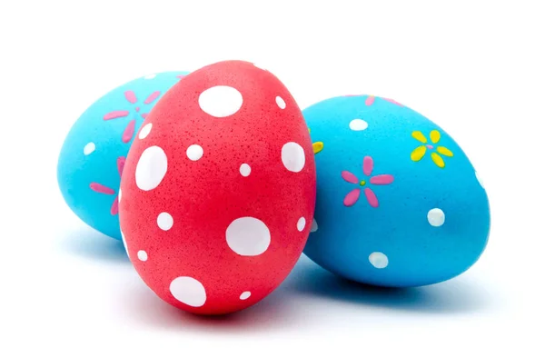 Perfect colorful handmade easter eggs isolated — Stock Photo, Image