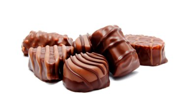 Çikolata şekerleme tatlılar ürün yelpazesine izole 