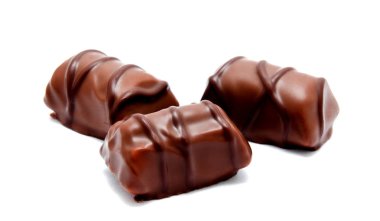 Çikolata şekerleme tatlılar ürün yelpazesine izole