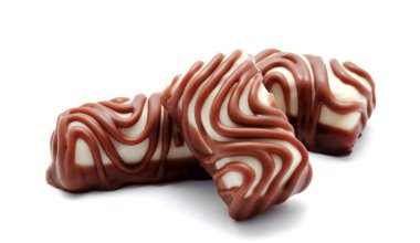 Çikolata şekerleme tatlılar ürün yelpazesine izole 