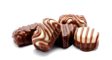 Çikolata şekerleme tatlılar ürün yelpazesine izole 