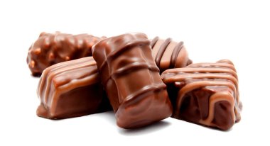 Çikolata şekerleme tatlılar ürün yelpazesine izole 