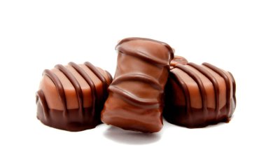 Çikolata şekerleme tatlılar ürün yelpazesine izole 