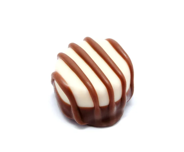 Dulce de chocolate dulce aislado en un blanco — Foto de Stock