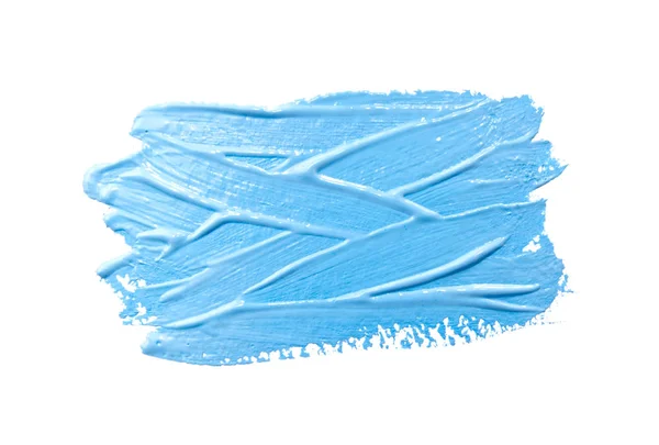 Pintura cepillo trazo textura azul claro acuarela aislado en una w —  Fotos de Stock